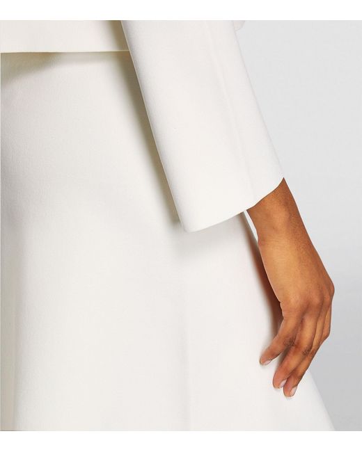 Theory White Double-layer Midi Dress