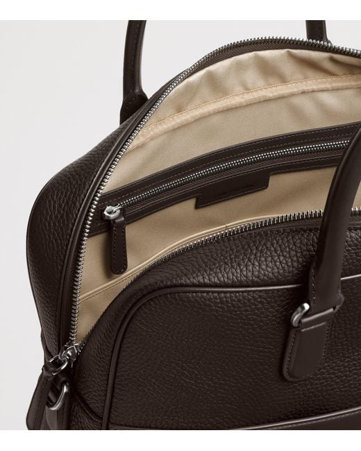 Carl Friedrik Brown Leather Dunloe Briefcase for men
