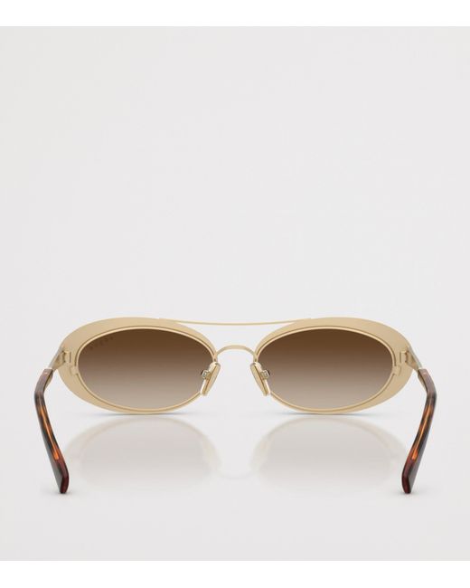 Vogue Natural Rhinestone Oval Sunglasses