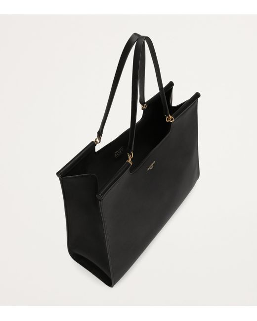 Dolce & Gabbana Black Large Leather Sicily Tote Bag