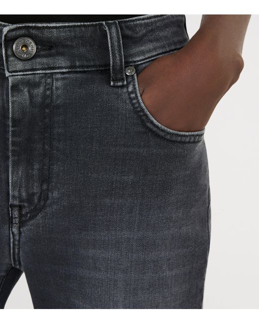 Weekend by Maxmara Gray Super Stretch Slim Cropped Jeans