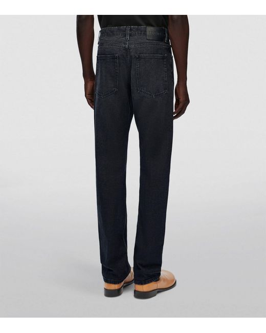 Loewe Blue Mid-rise Straight Jeans for men