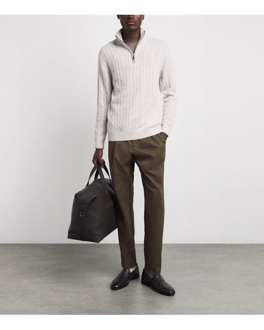 Herno Brown Technical Drawstring Trousers for men