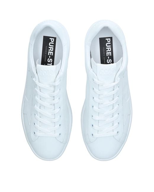 Golden Goose Deluxe Brand Blue Leather Purestar Low-Top Sneakers for men