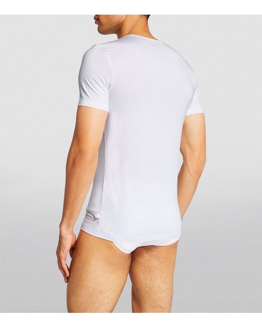 Derek Rose White Modal Micro T-shirt for men
