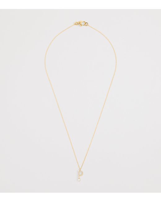 Sophie Bille Brahe Metallic And Diamond Soprano 'P' Necklace