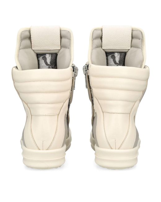 Rick Owens Natural Leather Geobasket Sneakers