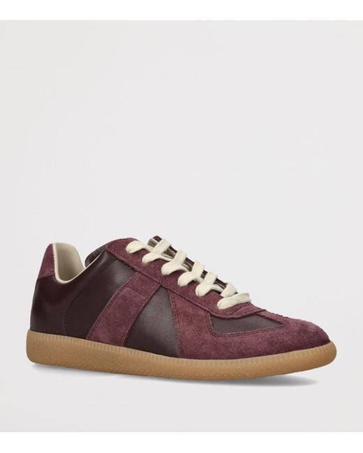 Maison Margiela Brown Leather Replica Sneakers for men