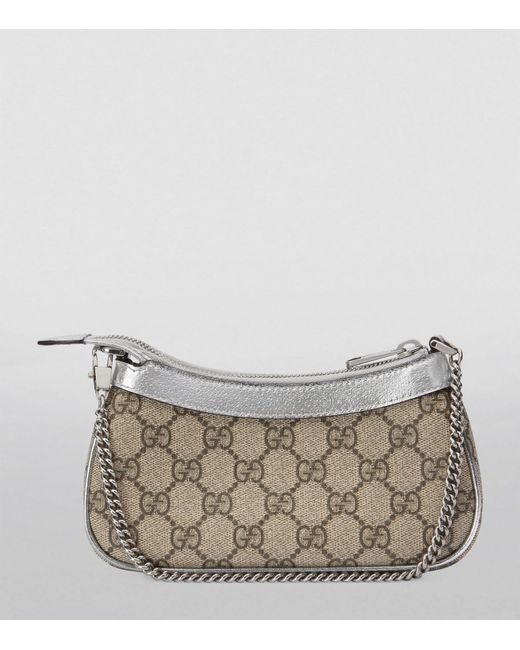 Gucci Gray Mini Ophidia Gg Shoulder Bag
