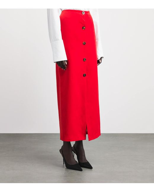 Blazé Milano Red Velvet Malaya Pencil Skirt