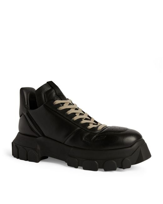 Rick Owens Black Tecuatl Maximal Tractor Sneakers for men