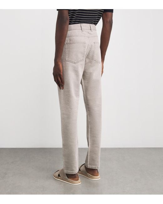Isaia Gray Straight Jeans for men