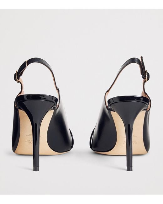 Malone Souliers Metallic Leather Marion Slingback Pumps 85