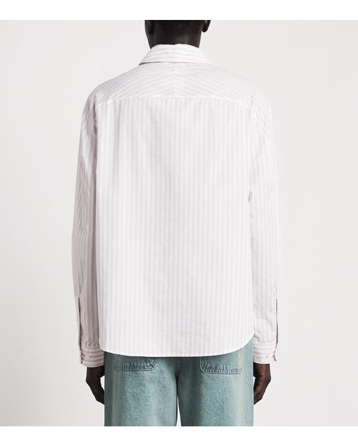 Represent White Cotton Pinstripe Shirt
