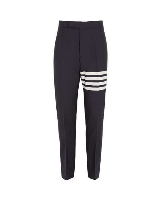 Thom Browne Black Wool Backstrap Tailored Trousers for men