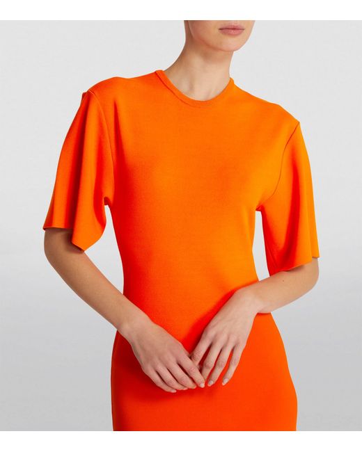 Stella McCartney Orange Knitted Mini Dress