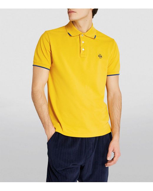 Jacob Cohen Yellow Logo Polo Shirt for men