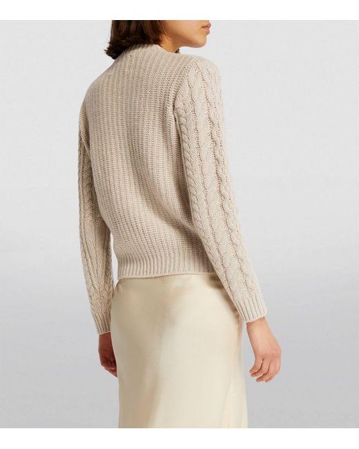 Lisa Yang Natural Cashmere Cable-knit Harriett Cardigan