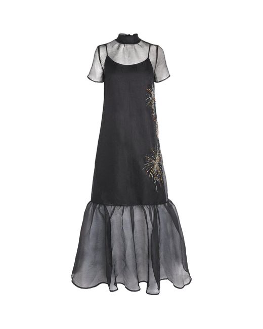 Staud Gray Firework Calluna Maxi Dress