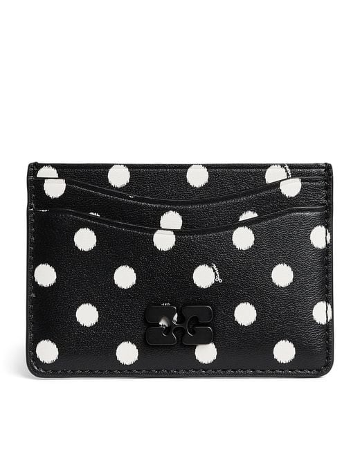 Ganni Black Polka-Dot Card Holder