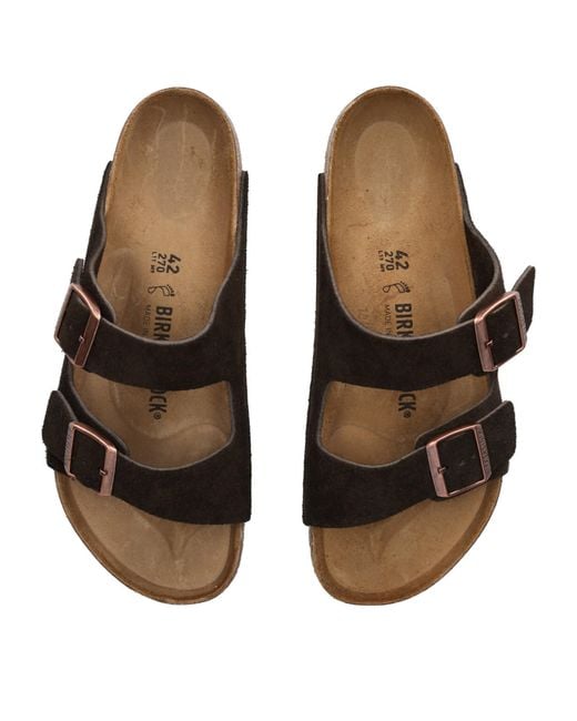 Birkenstock Brown Suede Arizona Sandals for men