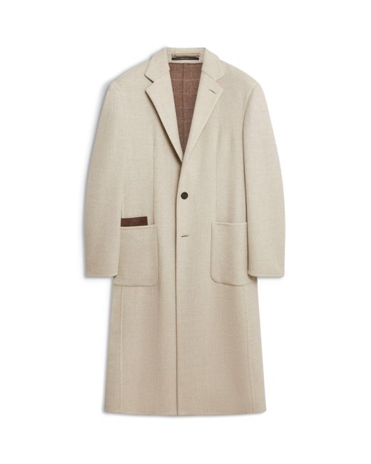 Dunhill Natural Wool-Silk Double-Face Chesterfield Overcoat for men
