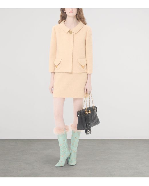 Valentino Natural Virgin Wool-Blend Tweed Jacket