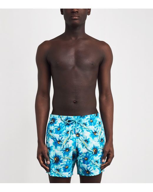 Vilebrequin Blue Poppies And Geckos Moorea Swim Shorts for men