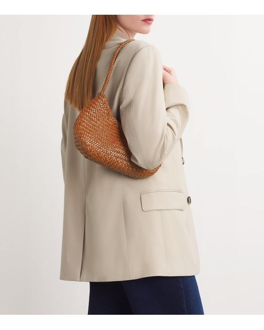 Dragon Diffusion Leather Nova Luna Shoulder Bag in Brown | Lyst