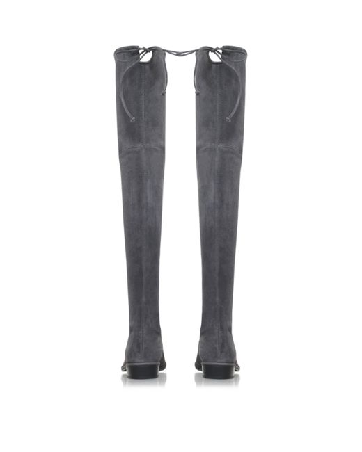 Stuart Weitzman Blue Suede Lowland Thigh High Boots