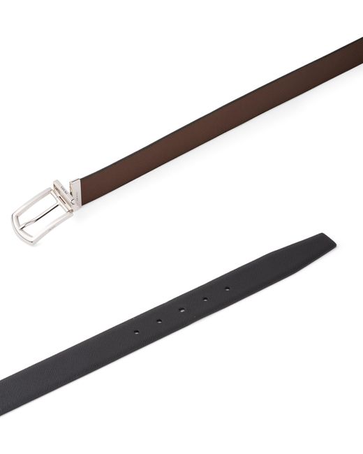 Prada Brown Reversible Saffiano Leather Belt for men