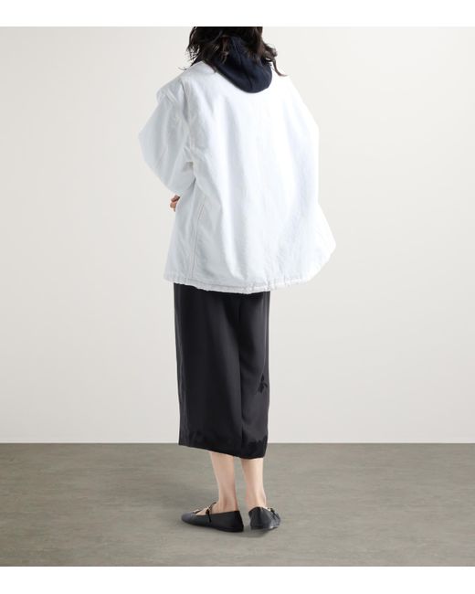 Prada White Canvas Oversized Jacket