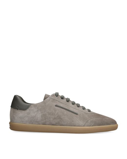 Zegna Gray Suede 232 Sneakers for men