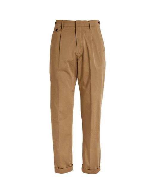 Dunhill Natural Cotton-silk Slim Chinos for men