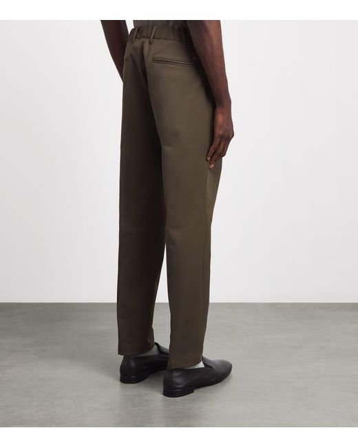 Herno Brown Technical Drawstring Trousers for men