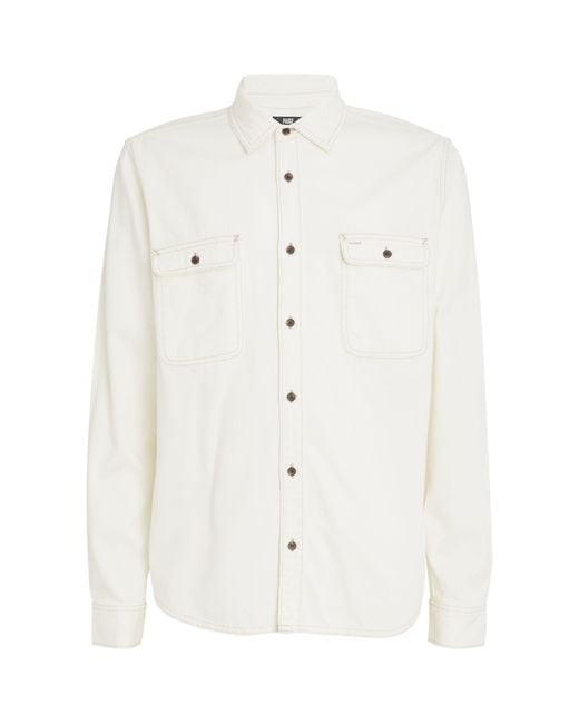 PAIGE White Pocket-detail Martin Shirt for men