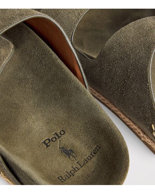 Polo Ralph Lauren Green Suede Turbach Sandals for men