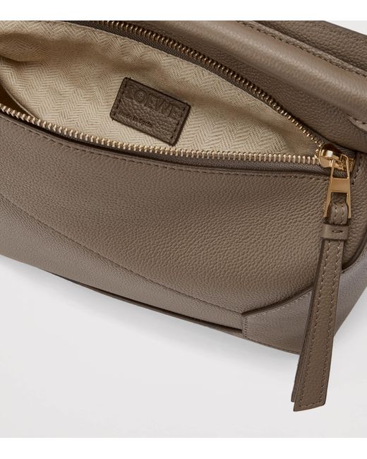 Loewe Metallic Small Leather Puzzle Edge Top-Handle Bag