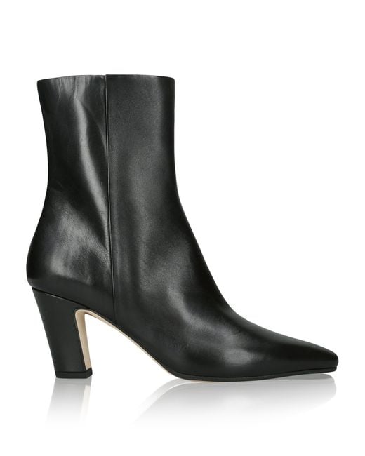 Aeyde Black Leather Maris Ankle Boots 75