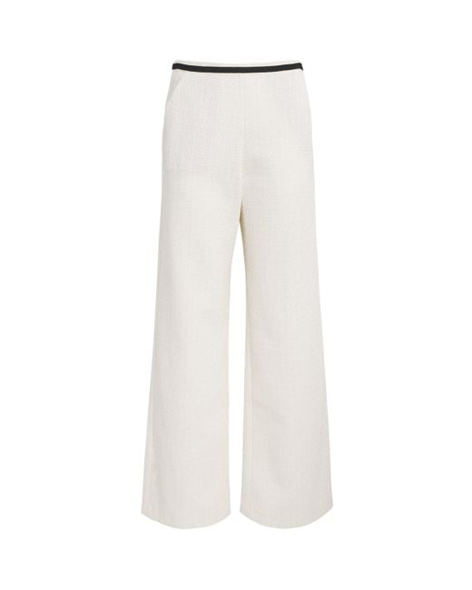 Maje Gray Tweed Wide-Leg Trousers