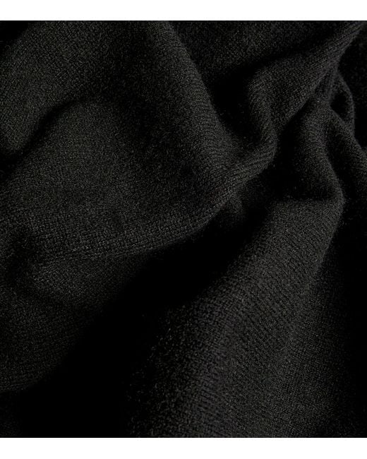 Totême  Black Shawl-detail Maxi Dress