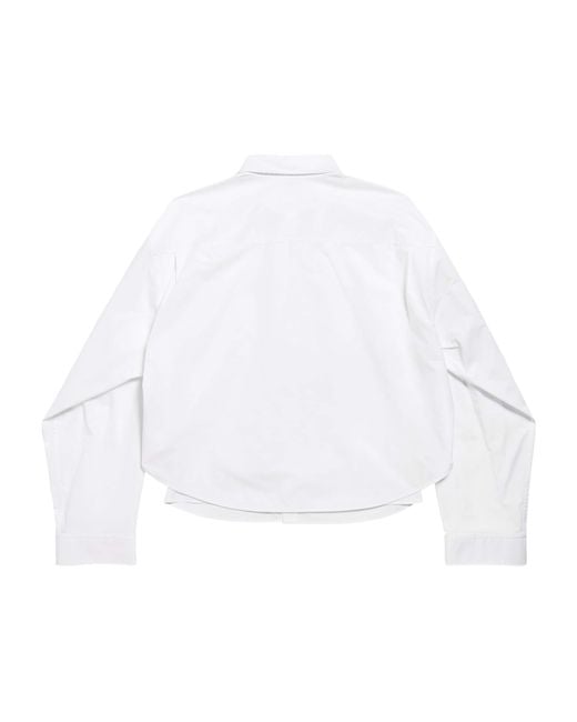 Balenciaga White Cotton Semi-Fitted Shirt