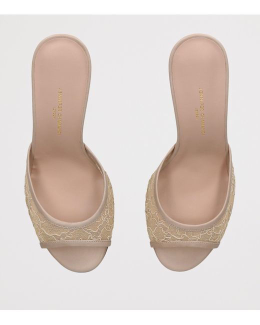 JENNIFER CHAMANDI Natural Lace Guido Mules 85
