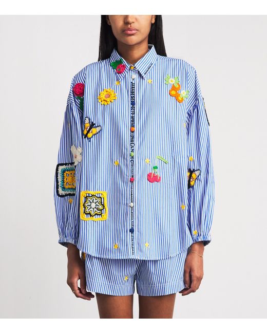 Camilla Blue Cotton Magic Of The Mercado Shirt