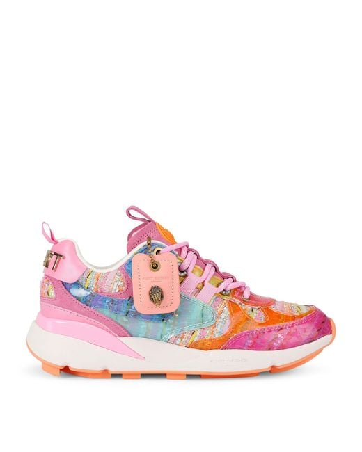 Kurt Geiger Pink Suede Kurt Runner Sneakers