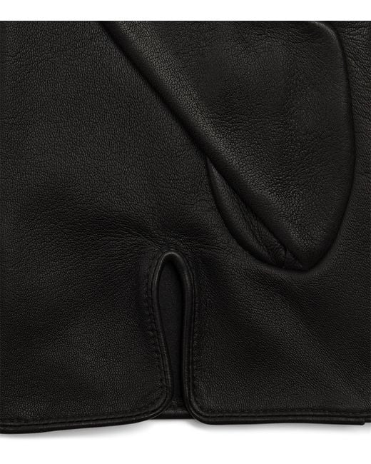 Dents Black Leather Gloves for men