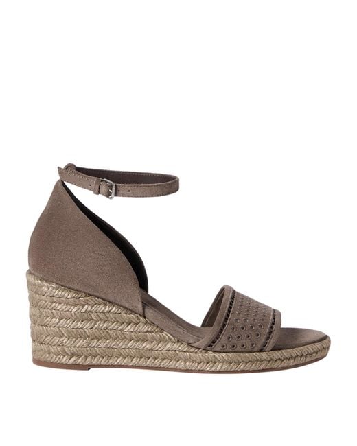 Brunello Cucinelli Brown Suede Wedge Sandals 80