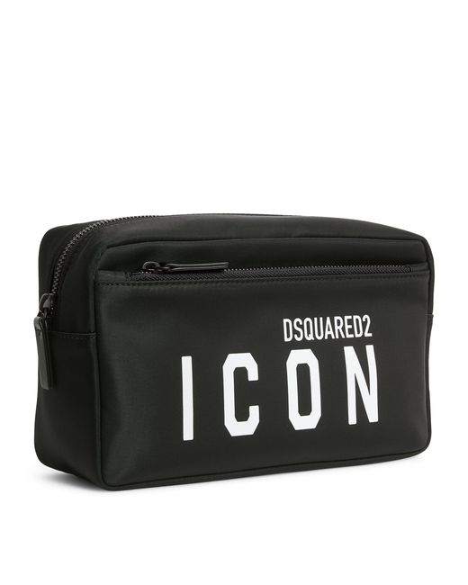 DSquared² Black Icon Wash Bag for men