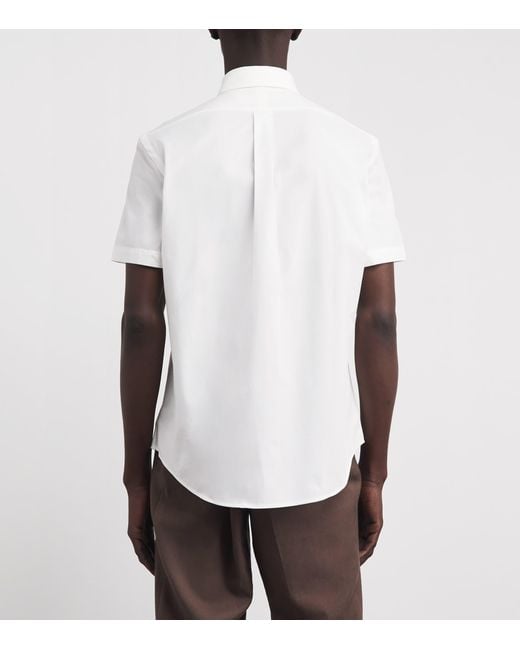 Polo Ralph Lauren White Stretch-Cotton Poplin Short-Sleeve Shirt for men