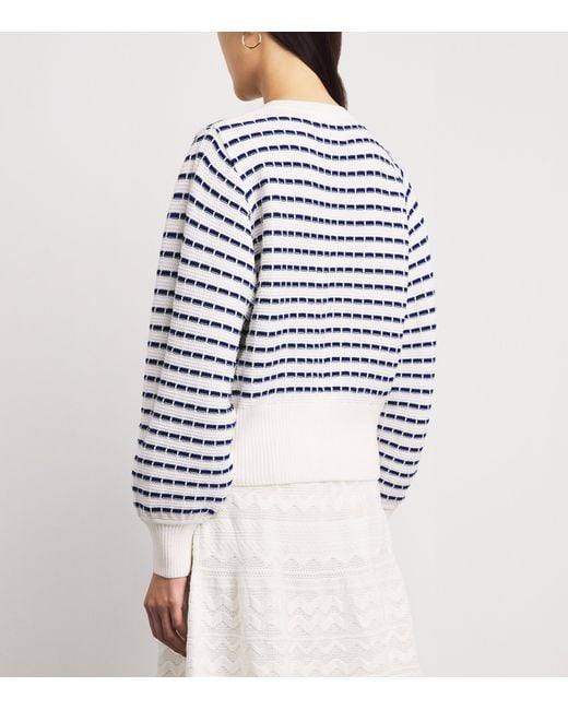 Molli Blue Virgin Wool Stripe Breton Sweater